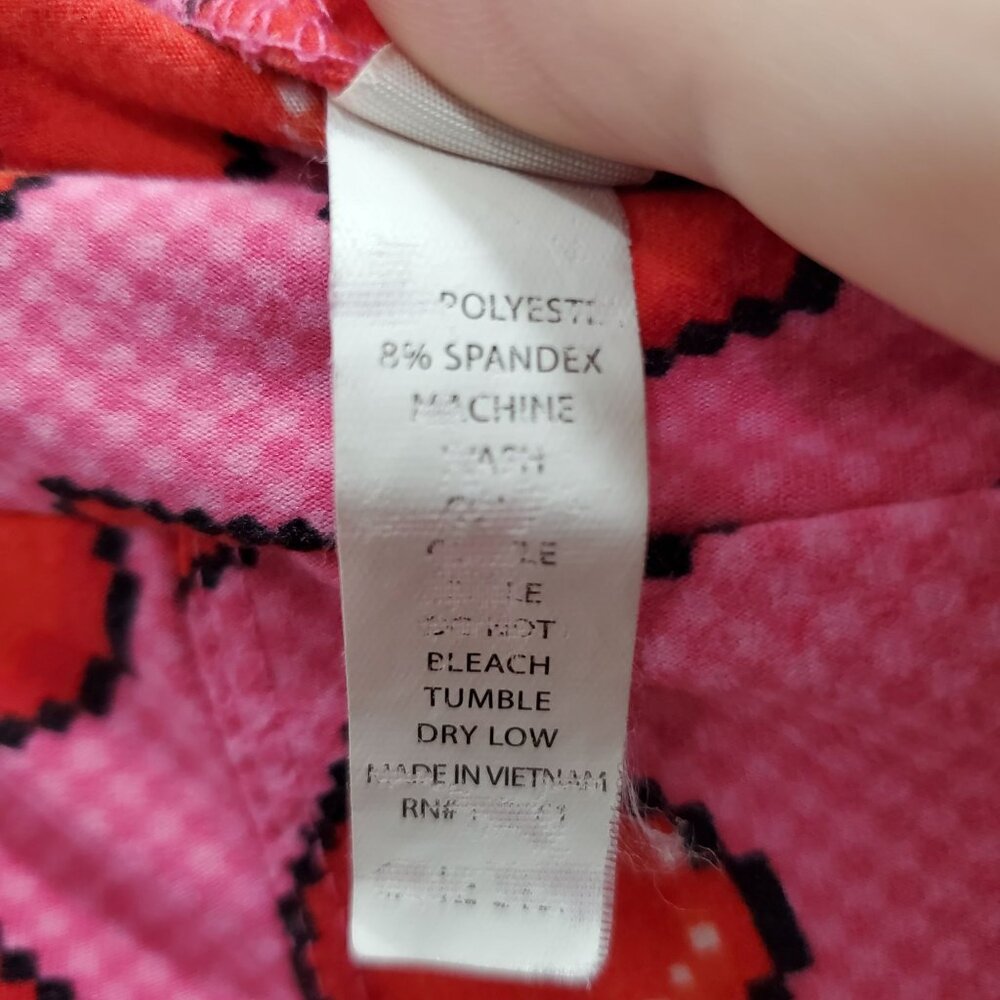 Lularoe Women's Hot Pink Red Nerd Geek Pixel Hear… - image 4